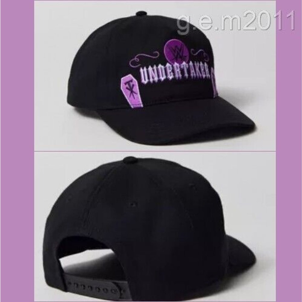 WWE UNDERTAKER Adjustable Baseball Cap/Hat Black‎ Purple Official Licensed New